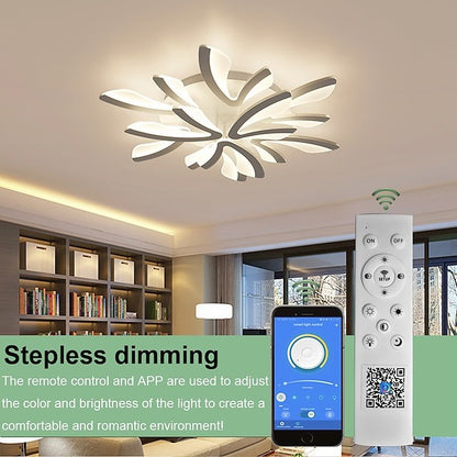 Sariel Led Dimmable Acrylic V Shape Ceiling Light