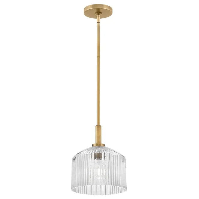 Hesper Farmhouse Ribbed Glass Pendant Light