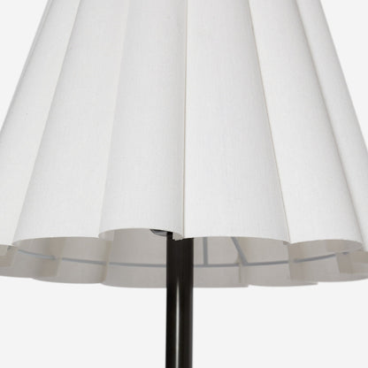 Eadweard Modern Cone White Linen Floor Lamp