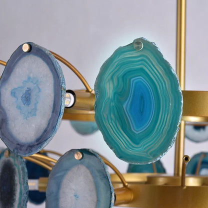 Gideon Slice Agate Tower Chandelier