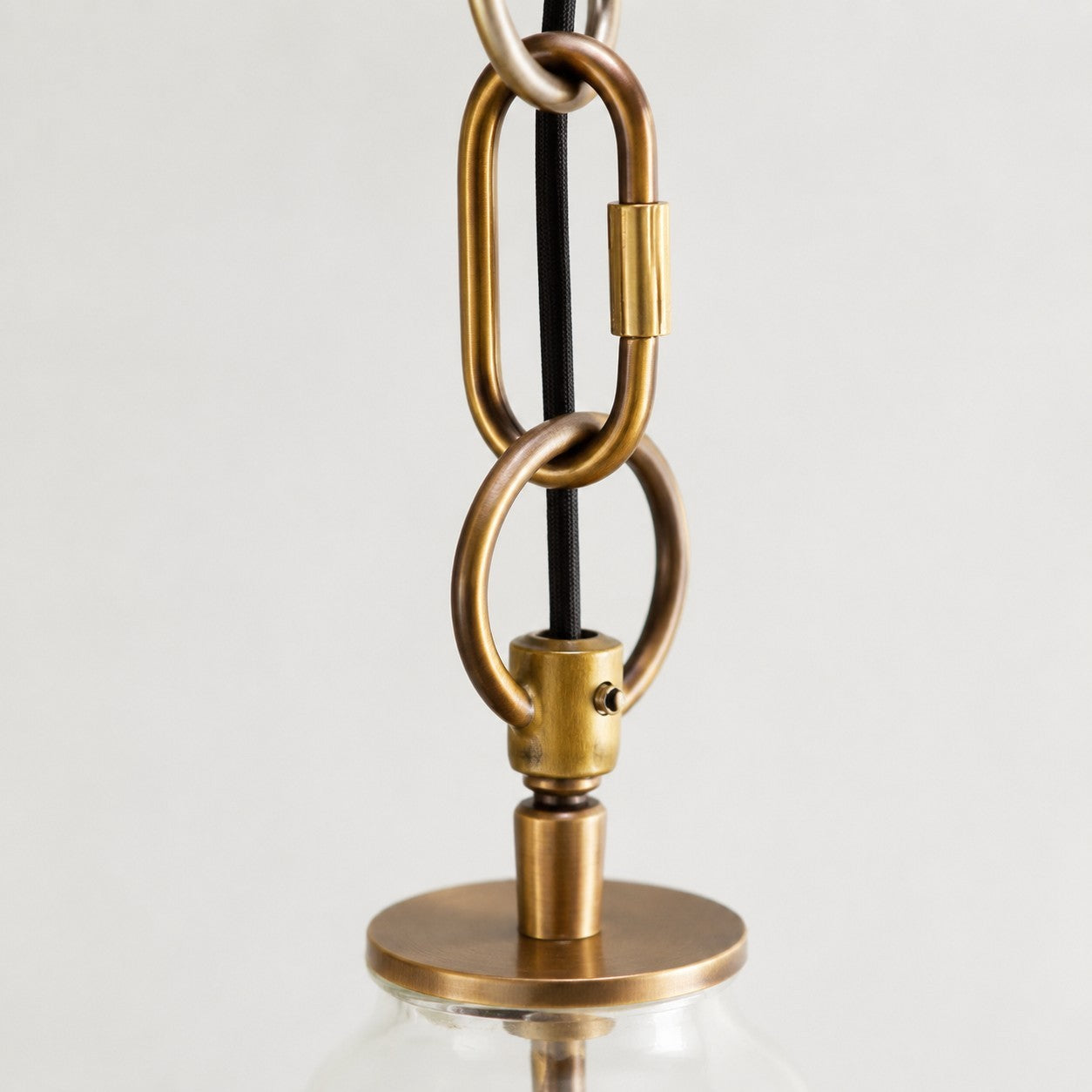 Yates Industrial Clear Glass Pendant Light