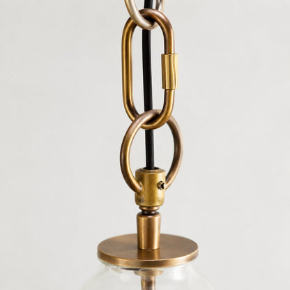 Yates Industrial Clear Glass Pendant Light