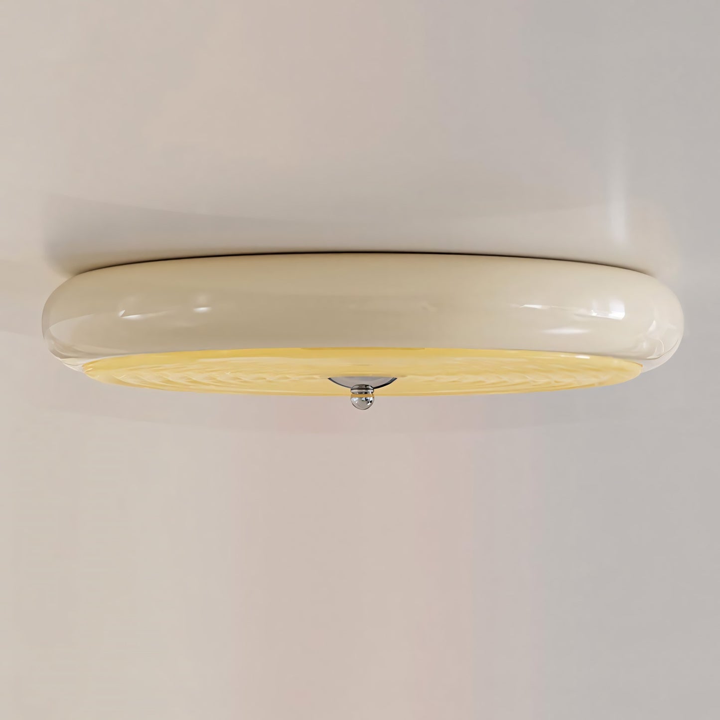 Laren Ribbed Glass Shade Led Circular Light