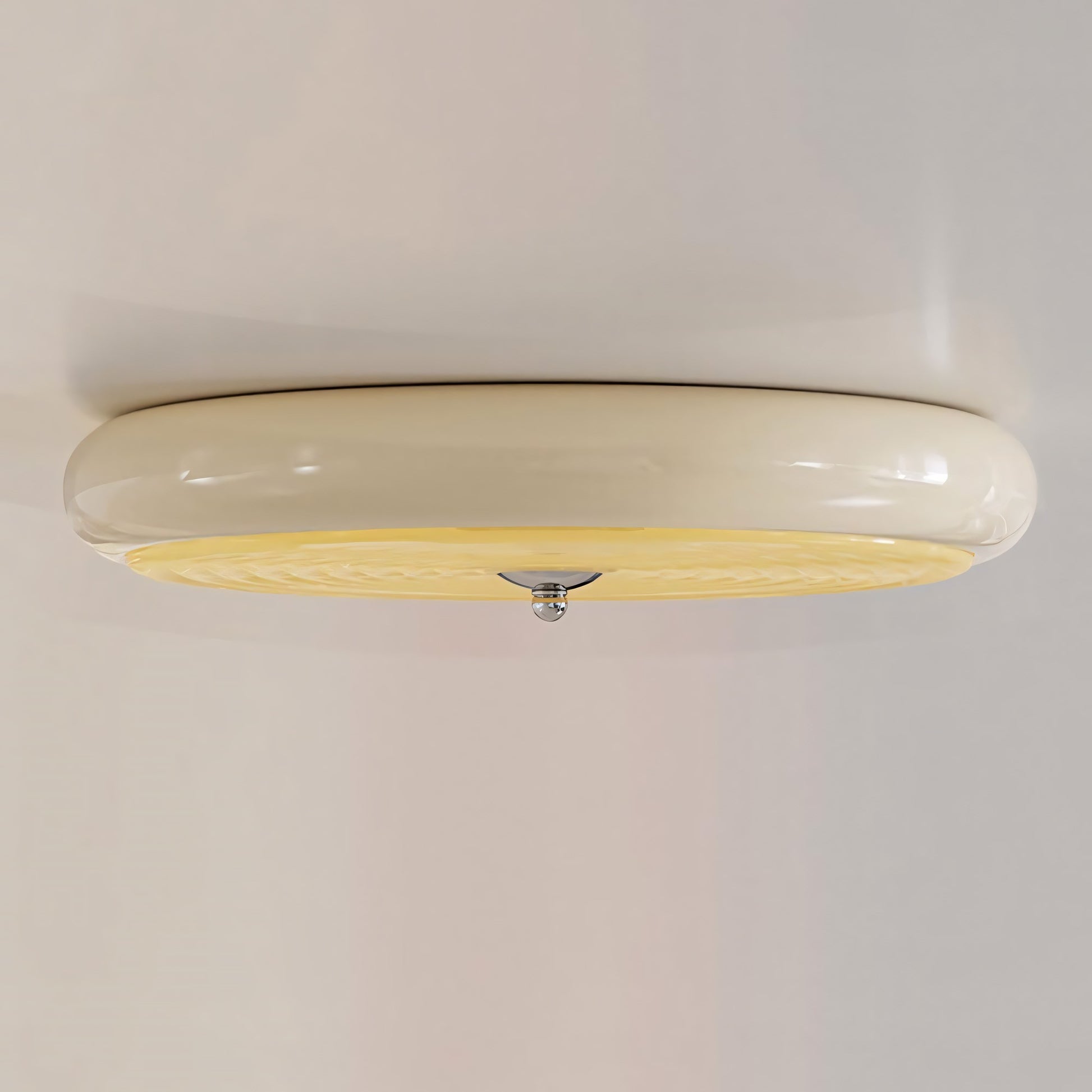 Laren Ribbed Glass Shade Led Circular Light