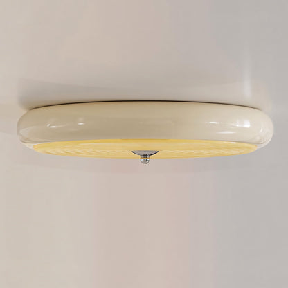 Laren Ribbed Glass Shade Led Circular Light