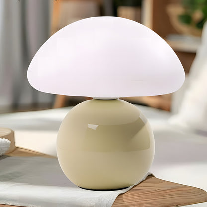 Evinth Mini Colorful Ceramic Base Mushroom Table Lamp