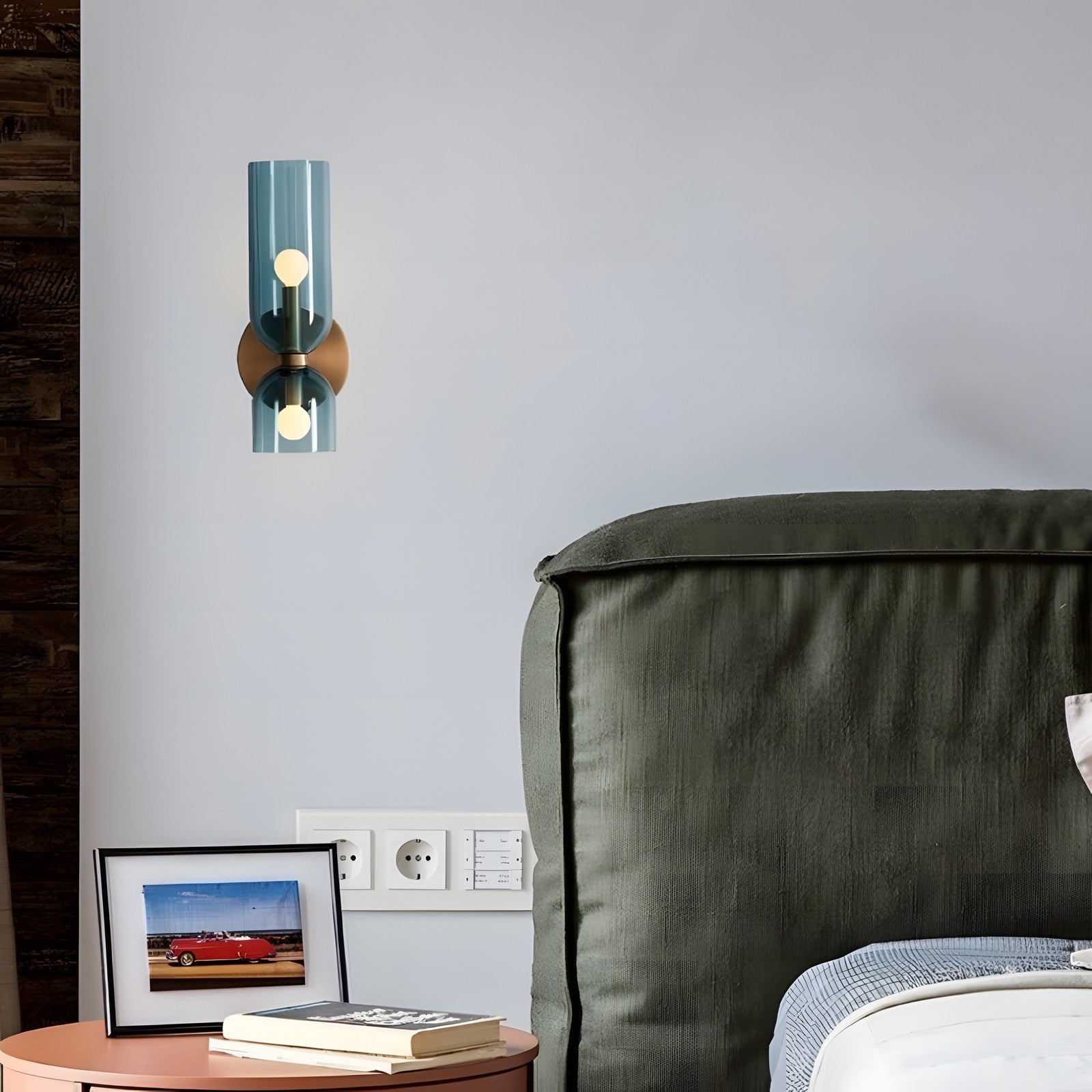 Trisia Modern Up Down Glass Wall Sconce