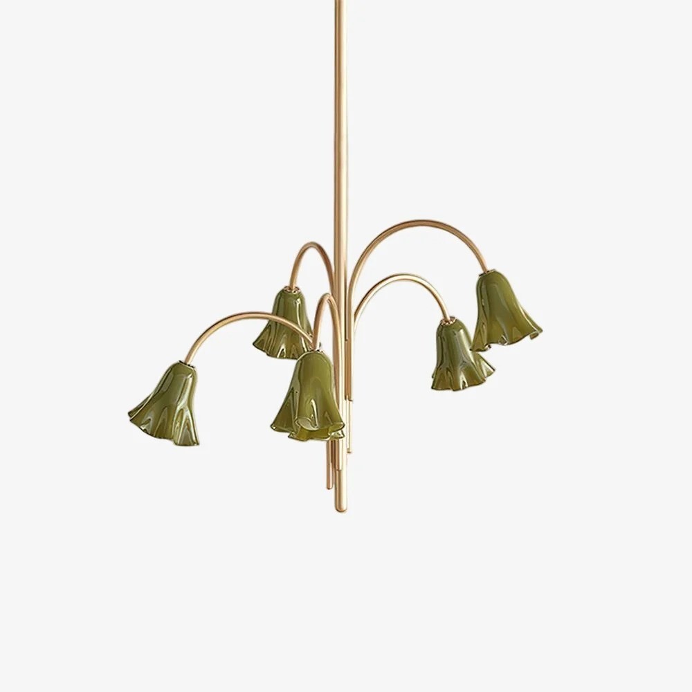 Fletcher Modern Colorful Floral Glass Fazzo Chandelier