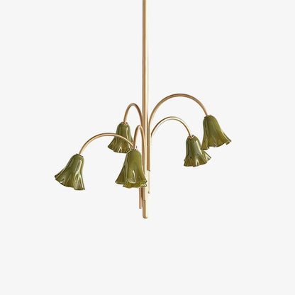 Fletcher Modern Colorful Floral Glass Fazzo Chandelier