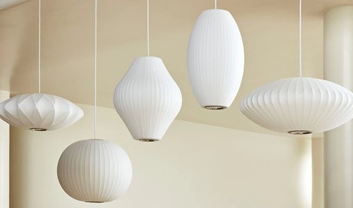 Leocadia White Saucer Nelson Bubble Pendant Light