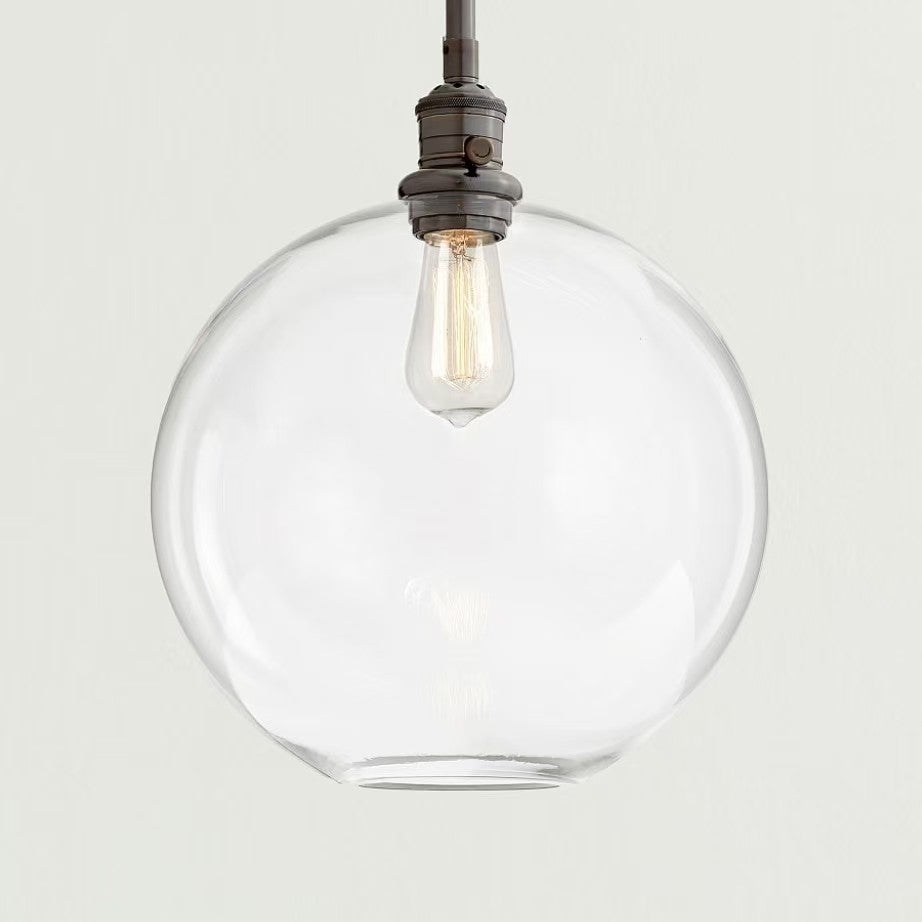 Savion Clear Glass Globe Pendant Light