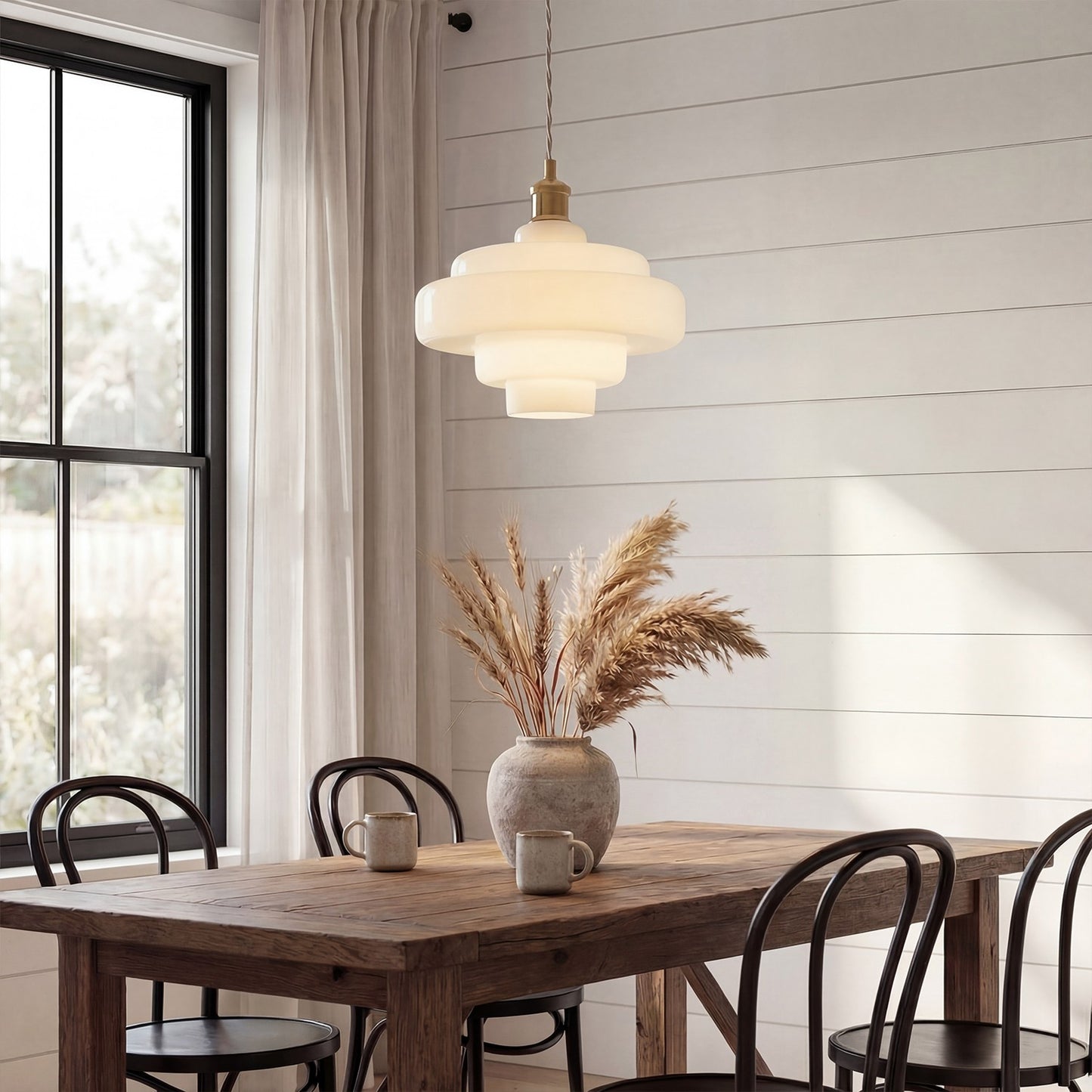 Yves Vintage Tiered Glass Pendant Light