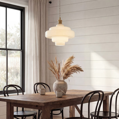 Yves Vintage Tiered Glass Pendant Light