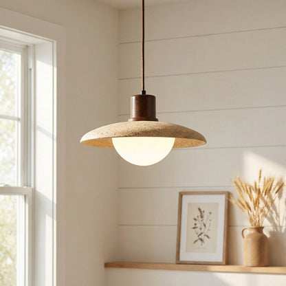 Bowen Wabi-Sabi Mini Travertine Pendant Light