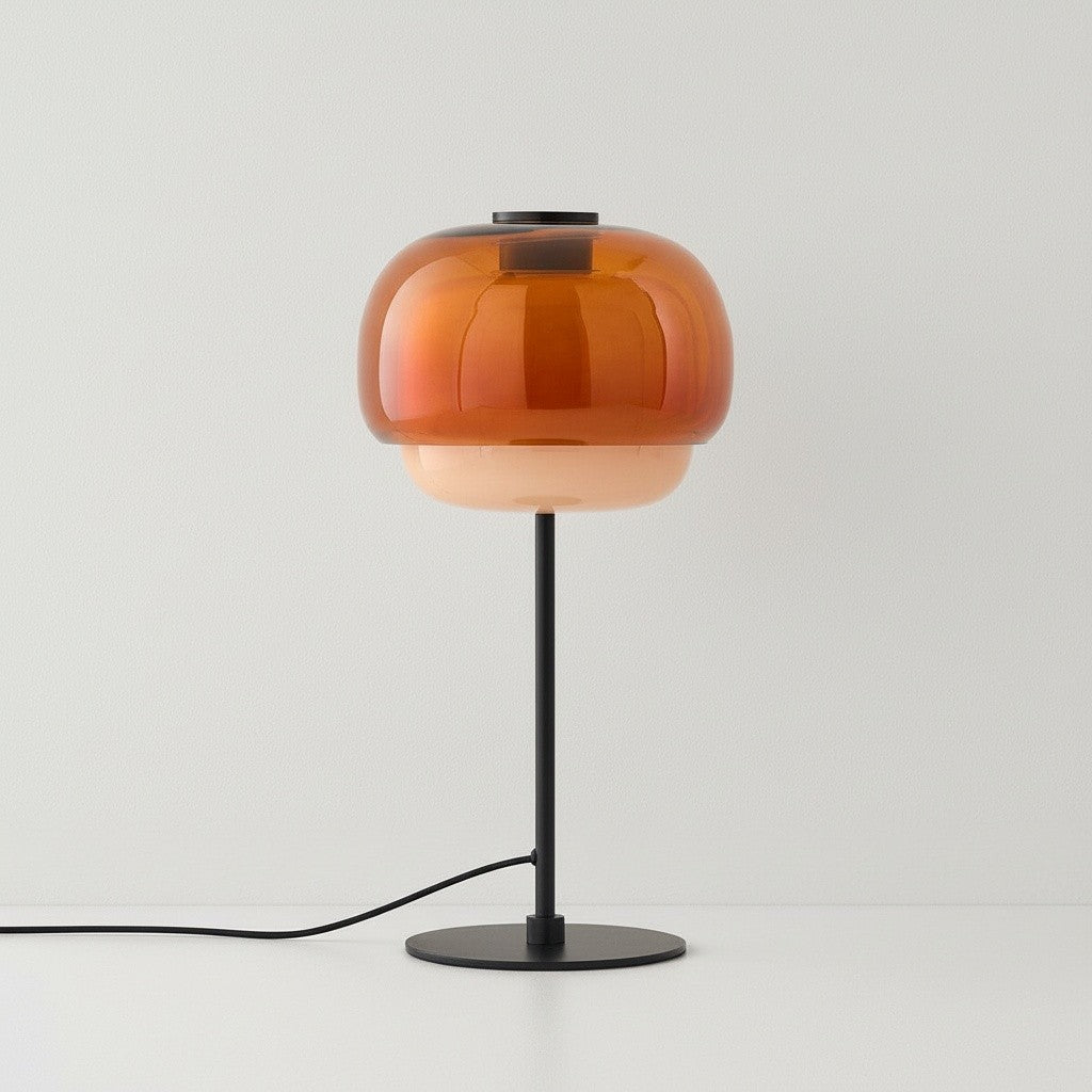 Xyndrae Modern Nordic Double-Layered Tinted Glass Table Lamp