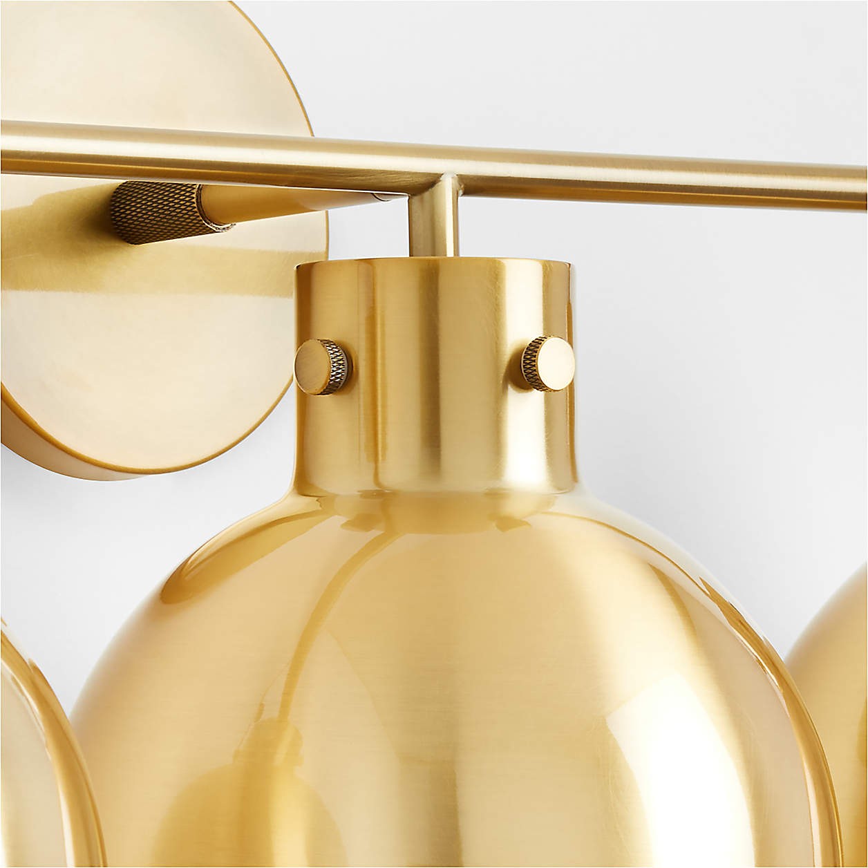 York Minimalist 3-Light Glass Globe Metal Wall Light