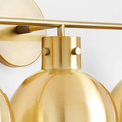 York Minimalist 3-Light Glass Globe Metal Wall Light