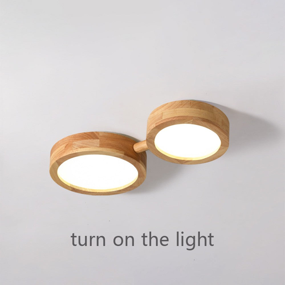 Phelith Modern Multi Heads Wood LED Ceiling Light