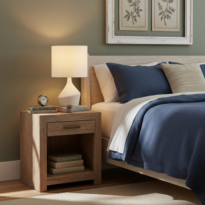 Daphne Vintage Ceramic Linen Shade Table Lamp