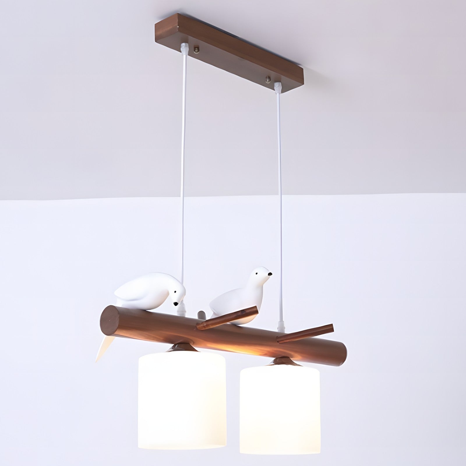 Bird Wooden Chandelier