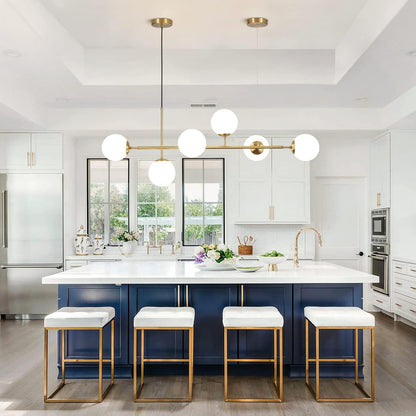 Celestina 6 Light Linear Glass Orb Pendant Light