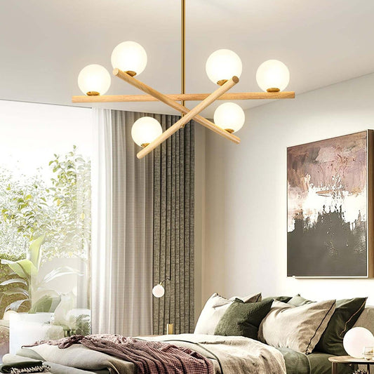 Delilah Minimalist Line Ball Chandelier