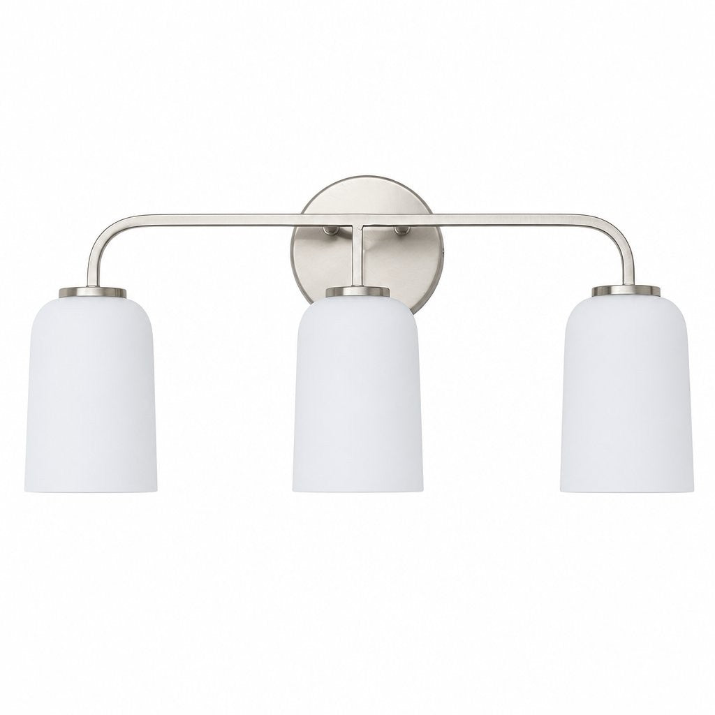 Bransen Modern Milk Glass 2/3-Light Vanity Wall Sconce