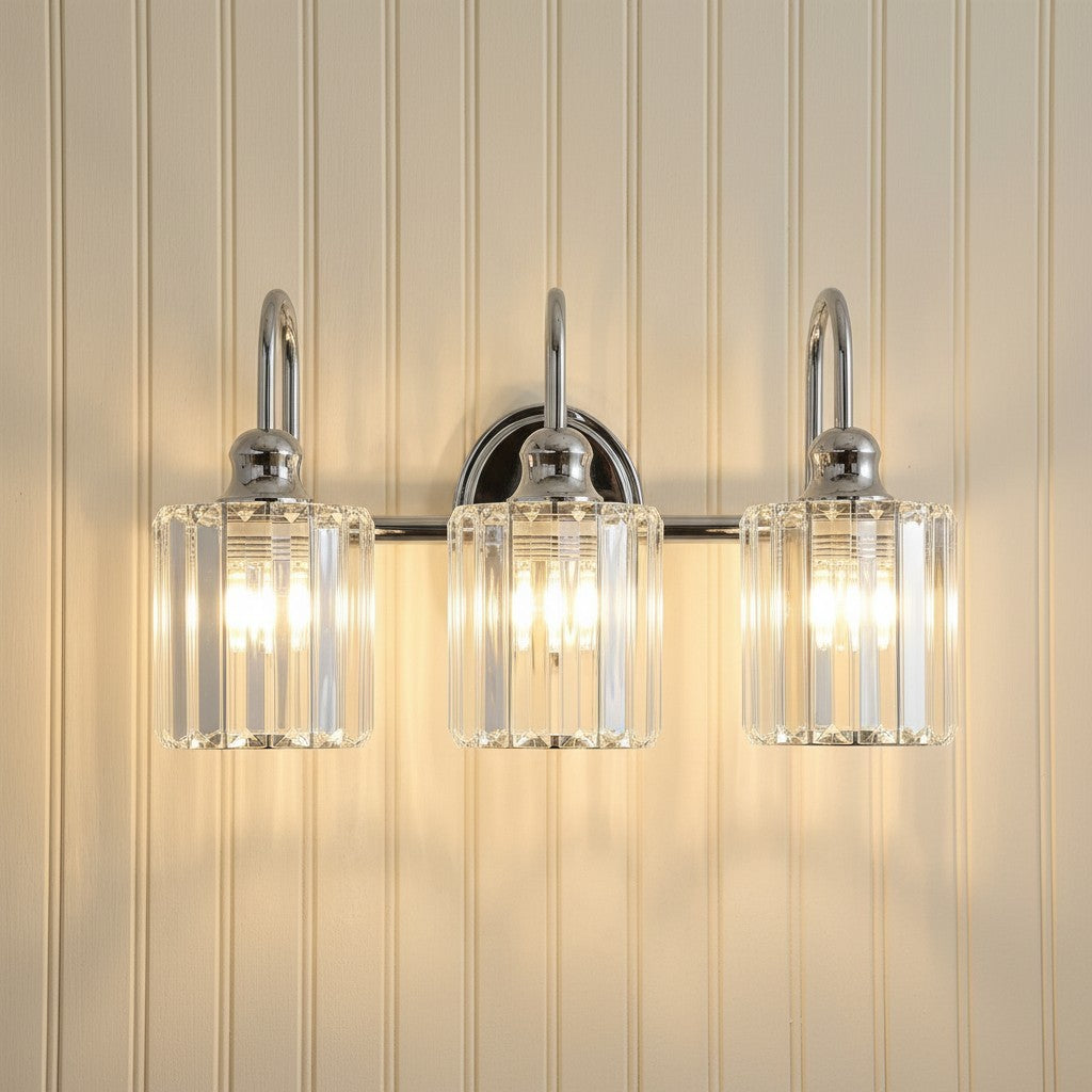 Naeris Modern Square Crystal Wall Sconce