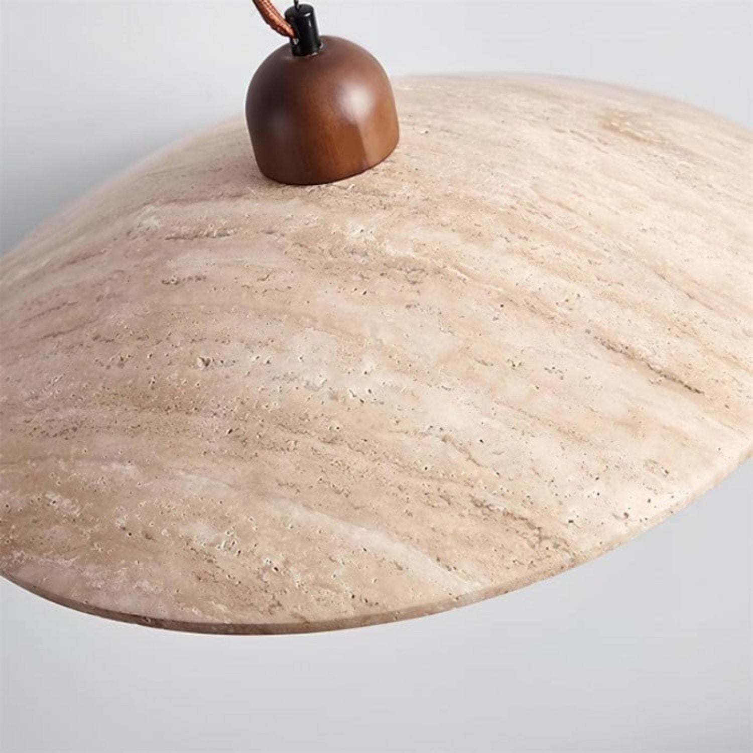 Barrett Wabi-Sabi Round Travertine Pendant Light