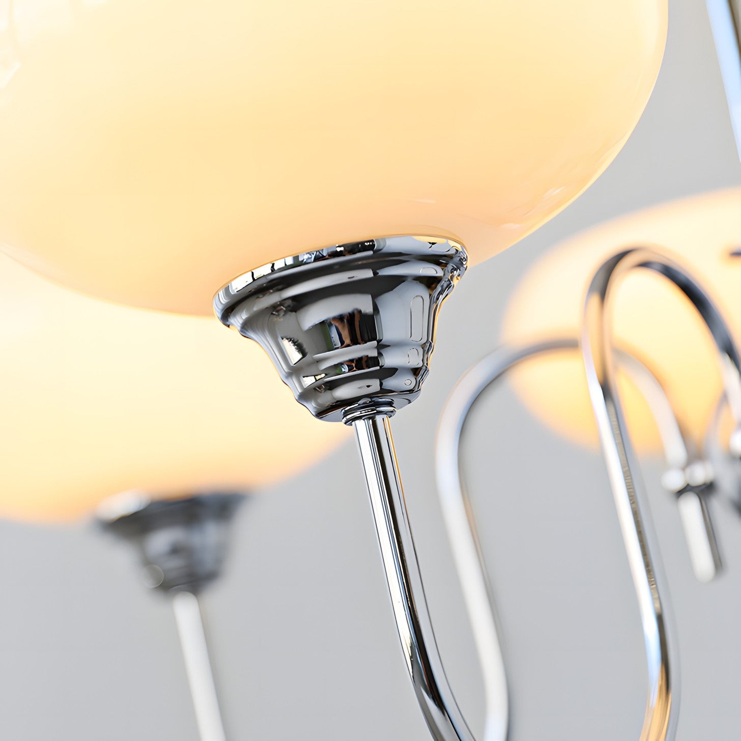 Luna Cream White Bubble Glass Chandelier