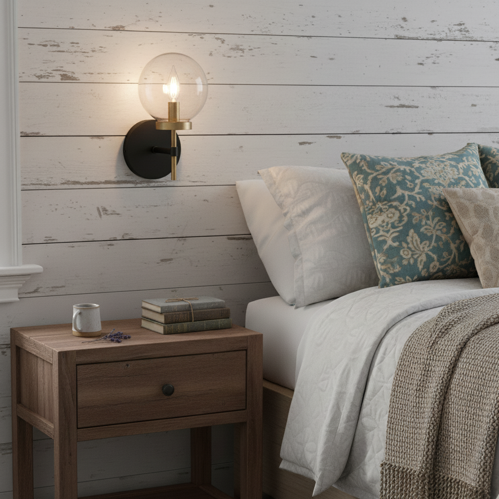 Aramis Farmhouse Glass Ball Sconce