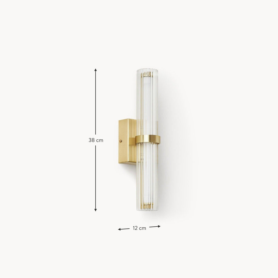 Saelin Modern LED Tube Glass Wall Sconce