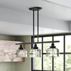 Dax Farmhouse 3 Lights Glass Pendant Light