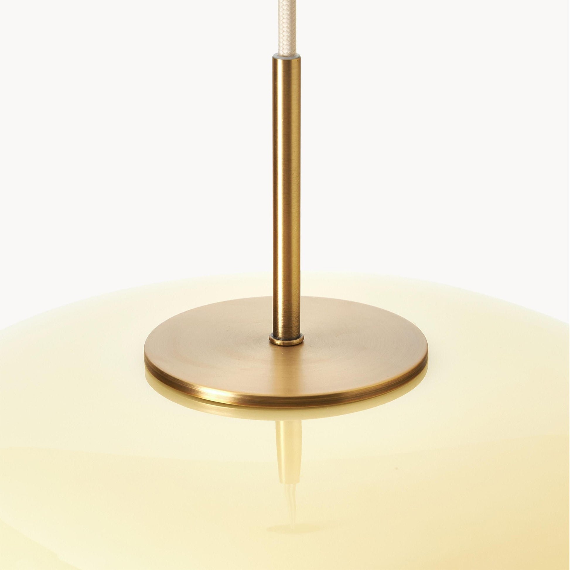 Josie Cream Bauhaus Opal Glass Pendant Light