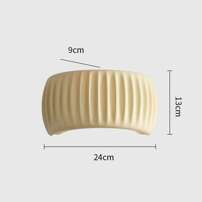 Klystix Macaron Color Up Down Fluted Resin Wall Lamps For Bedroom