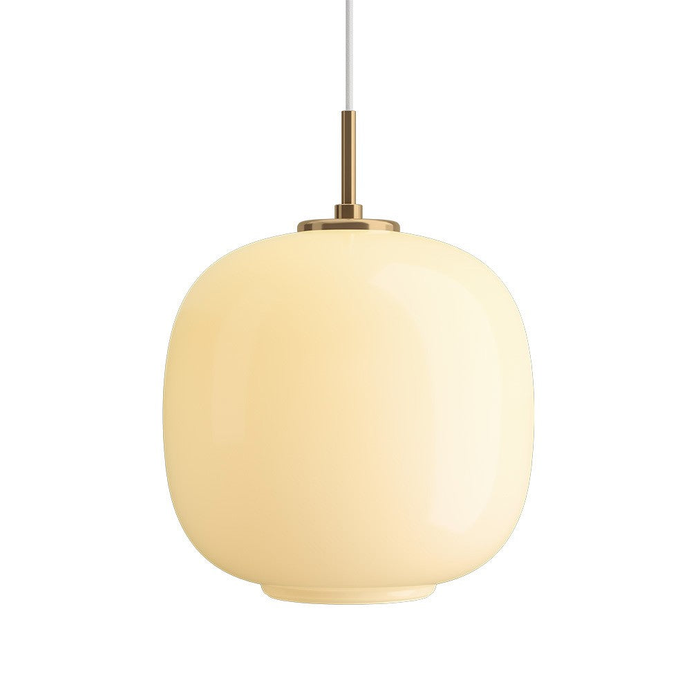 Louis Cream Stained Glass Globe Pendant Light
