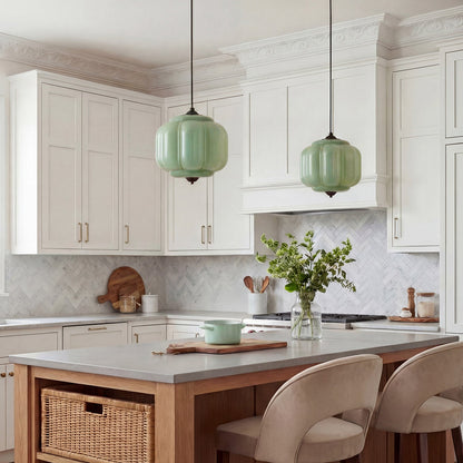 Myric Vintage Milk Glass Oiled Brass Eloise Pendant Light