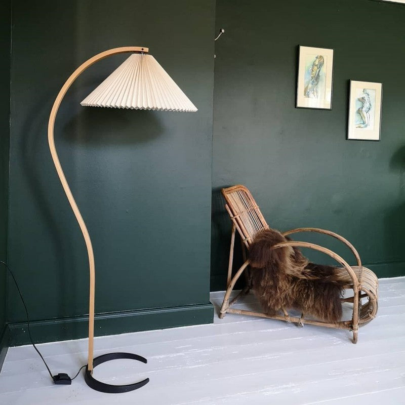 Anamika Vintage Mid Century Wooden Floor Lamp