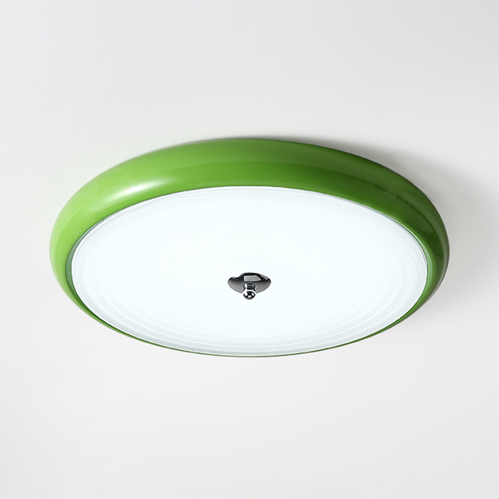 Laren Ribbed Glass Shade Led Circular Light