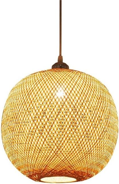 Ilario Japanese Woven Bamboo Pendant Light