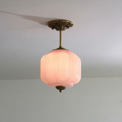 Conran Vintage Milk Glass Lantern Eloise Ceiling Light