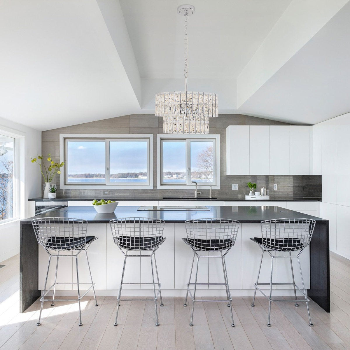 Gracie Luxurious Double Drum Crystal Chandelier