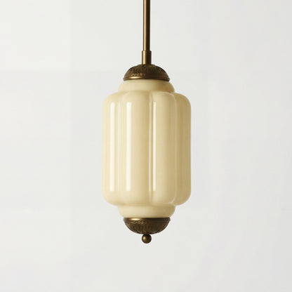 Cyrilith Farmhouse Pumpkin Glass Eloise Pendant Light