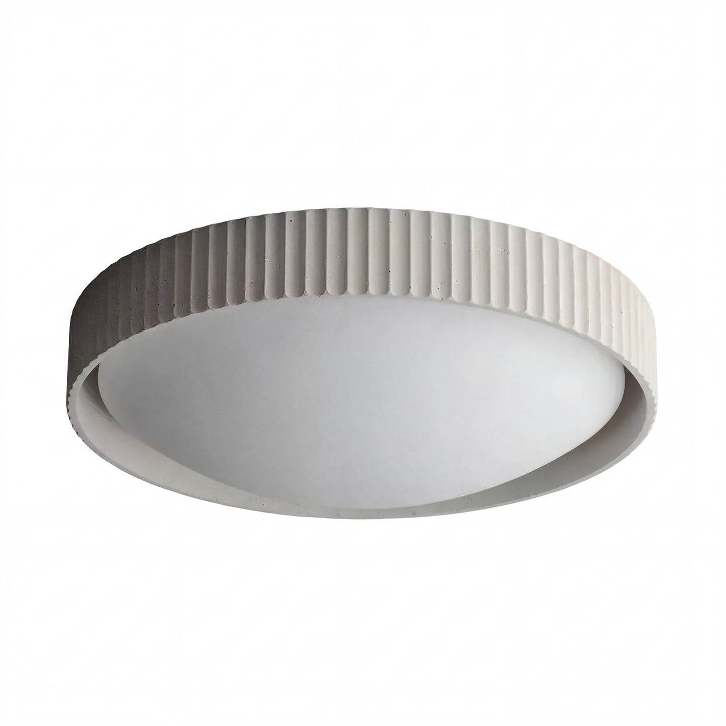 Arnold ‎Minimalist Round Led Fluted Concrete Ceiling Light