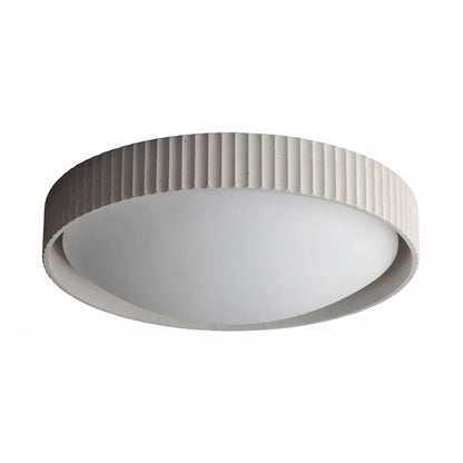 Arnold ‎Minimalist Round Led Fluted Concrete Ceiling Light