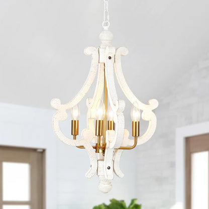 Astridina Rustic Antique Wooden French Country Chandelier