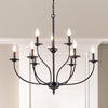 Caelestis Farmhouse 9 Light Metal Chandelier