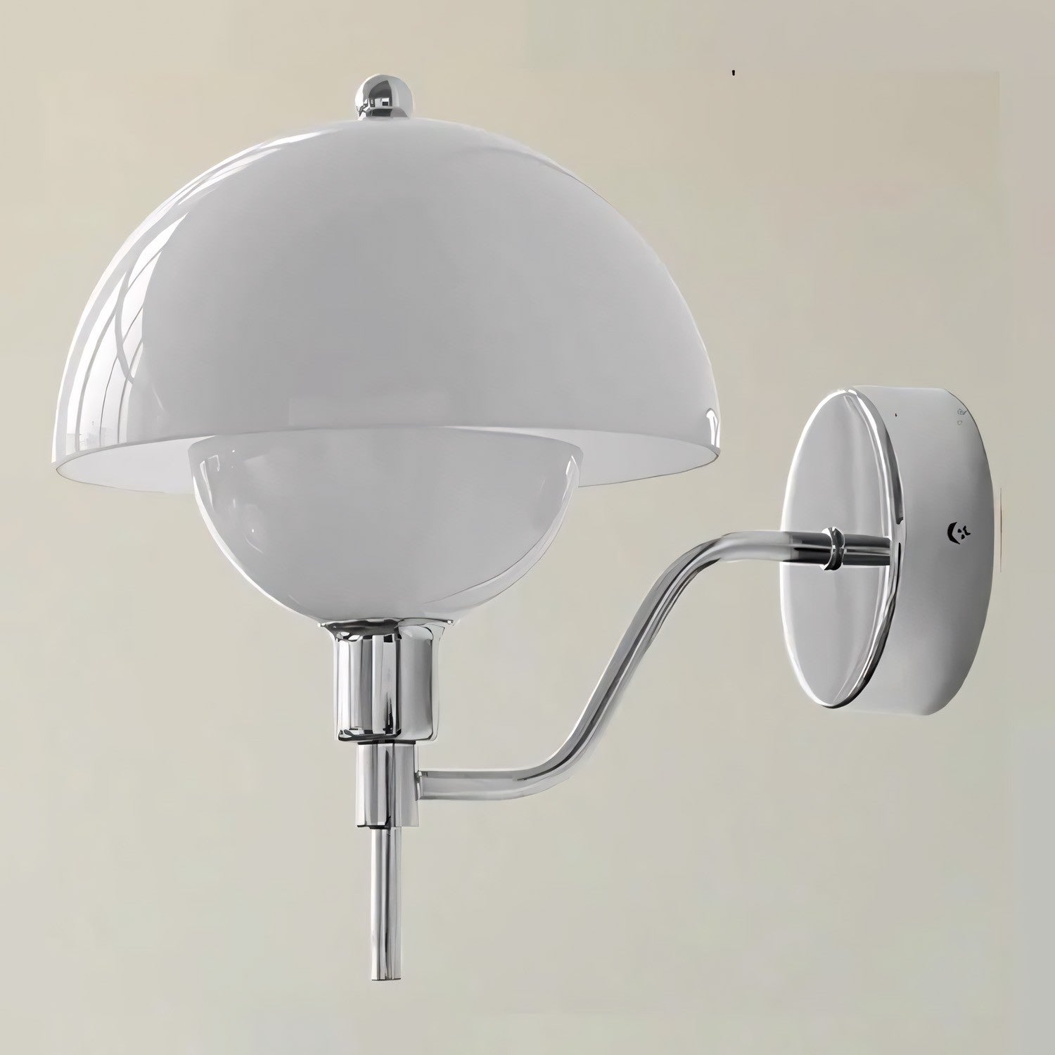 Xavra French Bauhaus Mushroom Glass Aisle Wall Lamp