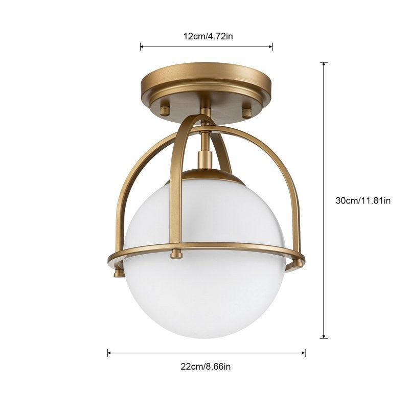 Aurea Vintage Globe Flush Mount Ceiling Light