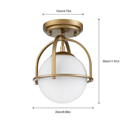 Aurea Vintage Globe Flush Mount Ceiling Light